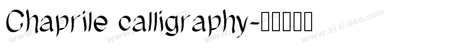 Chaprile calligraphy字体转换